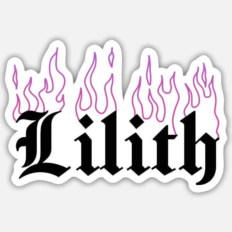 Lilith Typographie Sticker taille S (10 x 10 cm)