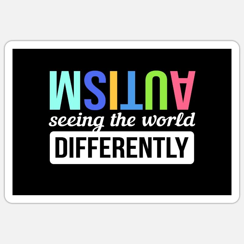 Cooler Autismus Spruch Asperger Autist Puzzle ADHS - Sticker Größe S (10 x 10 cm) - Mattweiß