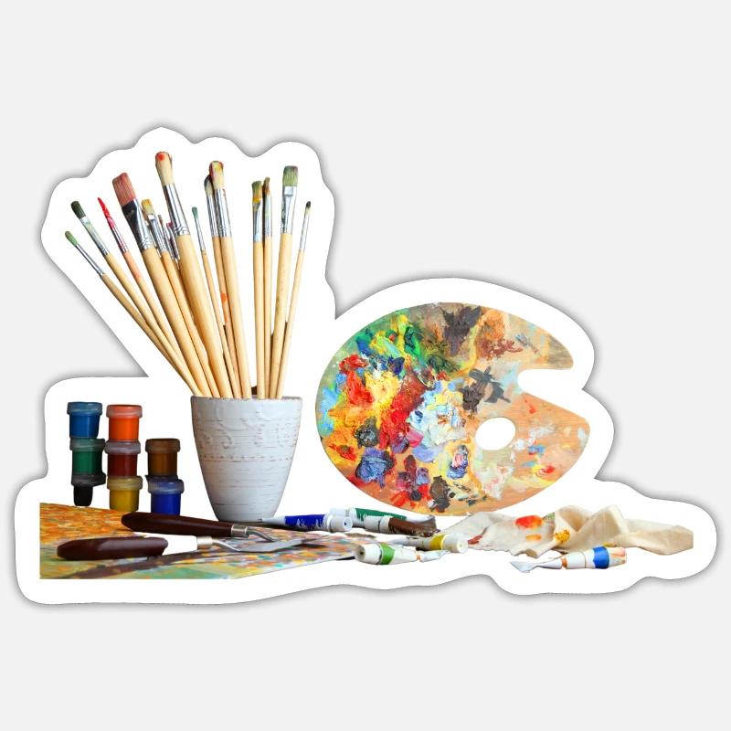 ART et COULEUR - Sticker taille S (10 x 10 cm) - blanc mat