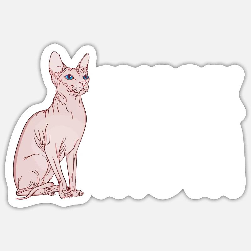 mère sphynx, sphinx Sticker taille S (10 x 10 cm)