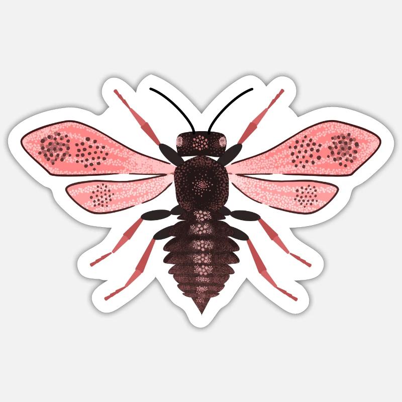 Rote Fliege Sticker Größe S (10 x 10 cm)