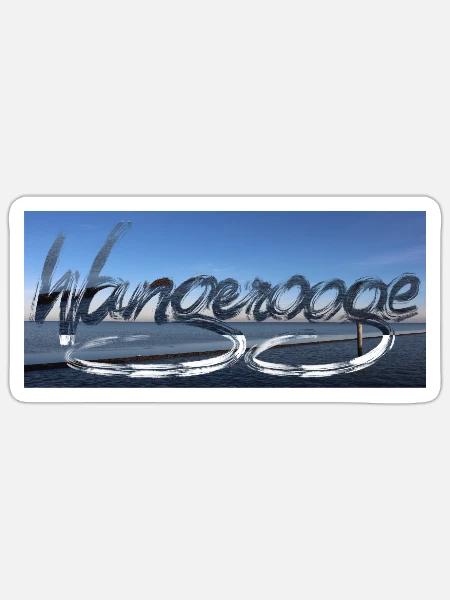 Wangerooge Wasserreflexionen - Sticker Größe S (10 x 10 cm) - Mattweiß