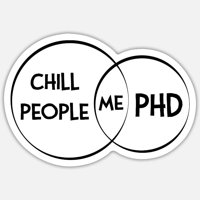 People me phd Student Geschenk - Sticker Größe S (10 x 10 cm) - Mattweiß