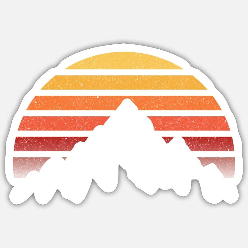 Soleil levant - Sticker taille S (10 x 10 cm) - blanc mat