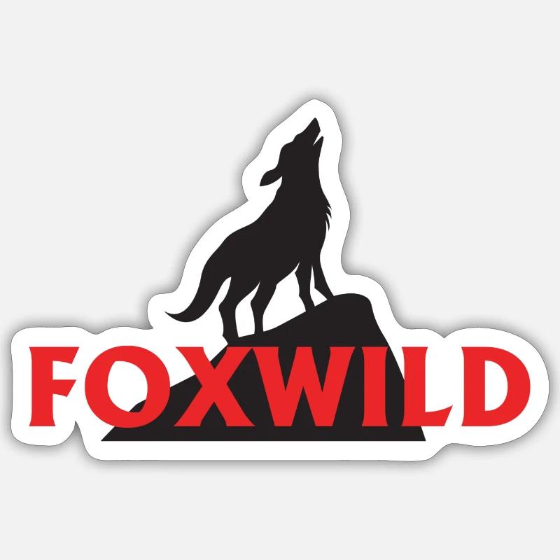 FOXWILD - Sticker size S (10 x 10 cm) - white matte