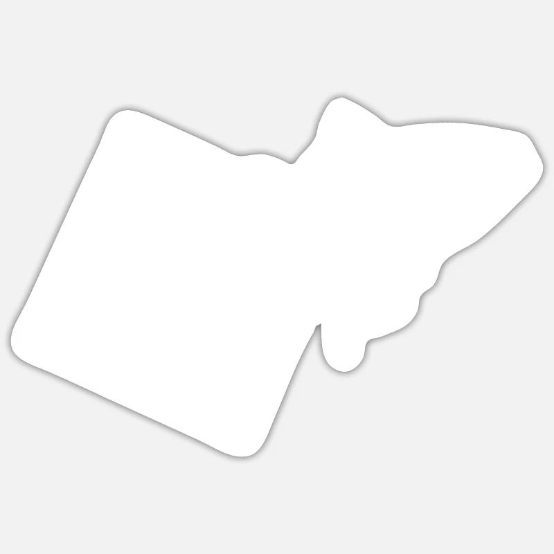 Weißer Thunfisch Sticker Größe S (10 x 10 cm)