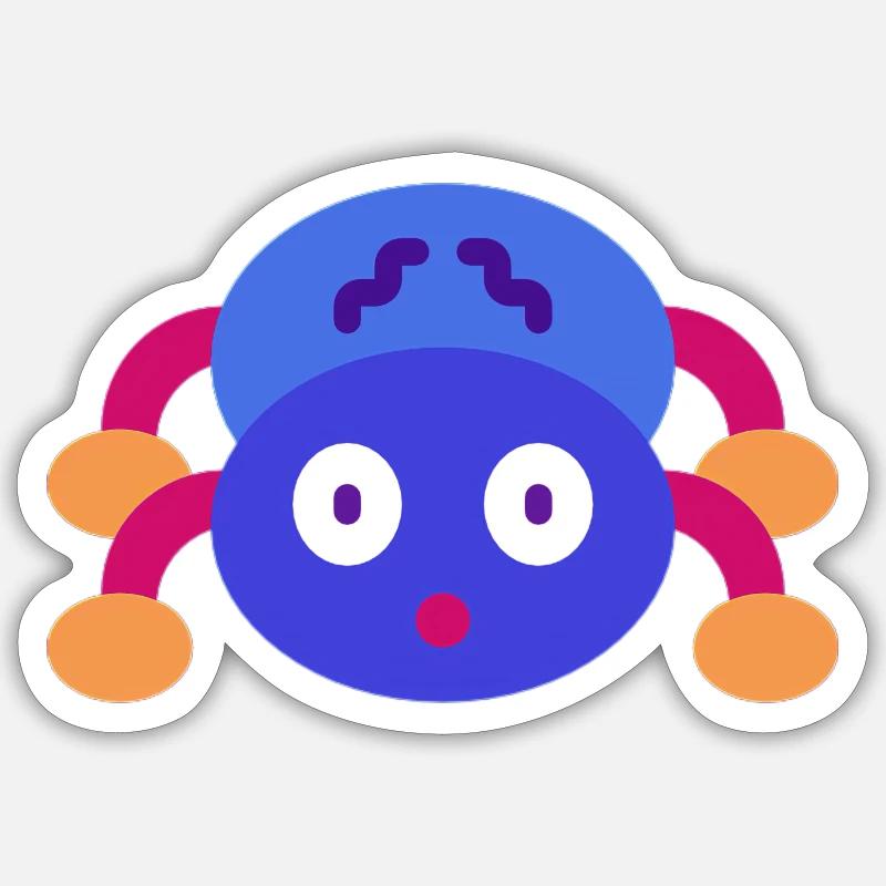 Araignée - Sticker taille S (10 x 10 cm) - blanc mat