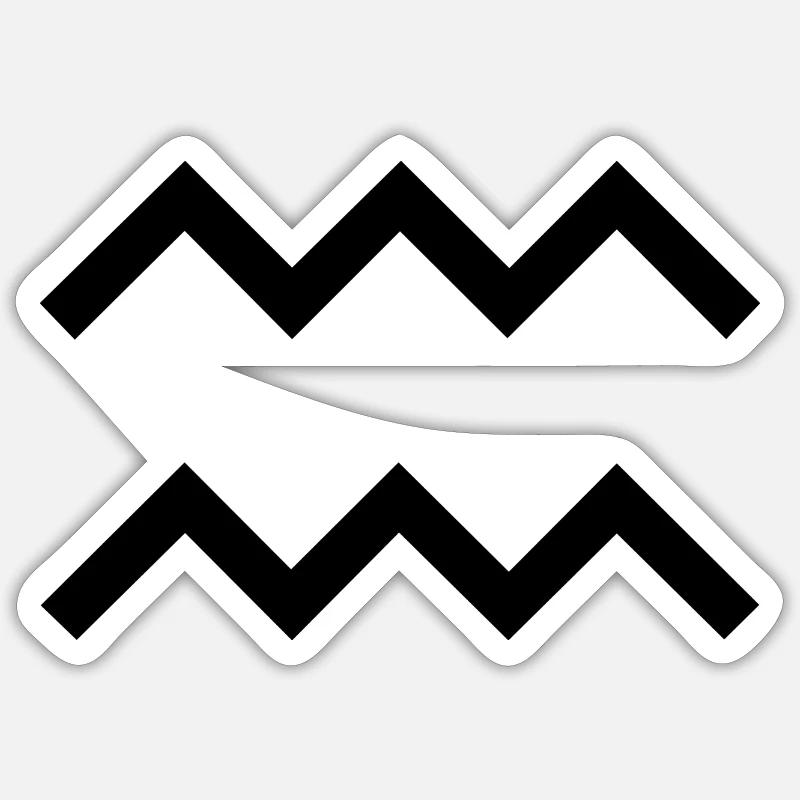Wassermann - Sticker Größe S (10 x 10 cm) - Mattweiß