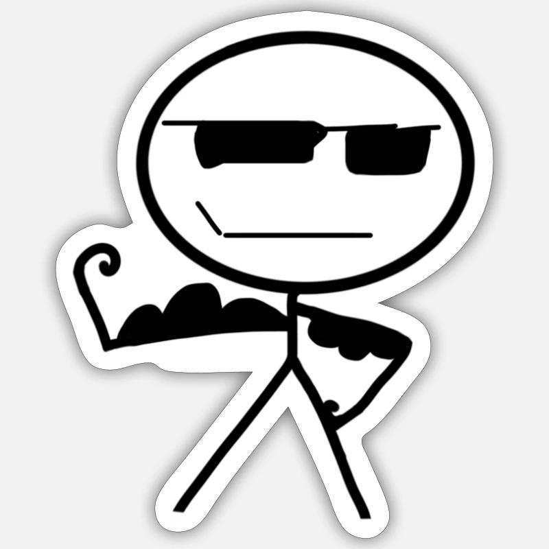 starker mann Sticker Größe S (10 x 10 cm)