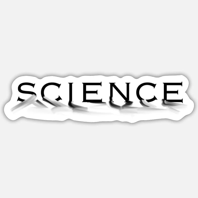 Science La connaissance - Sticker taille S (10 x 10 cm) - blanc mat