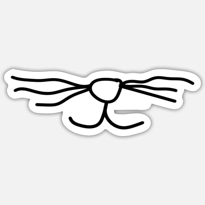 Chats Nez - Sticker taille S (10 x 10 cm) - blanc mat