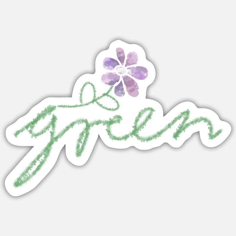 Vert Nature - Sticker taille S (10 x 10 cm) - blanc mat