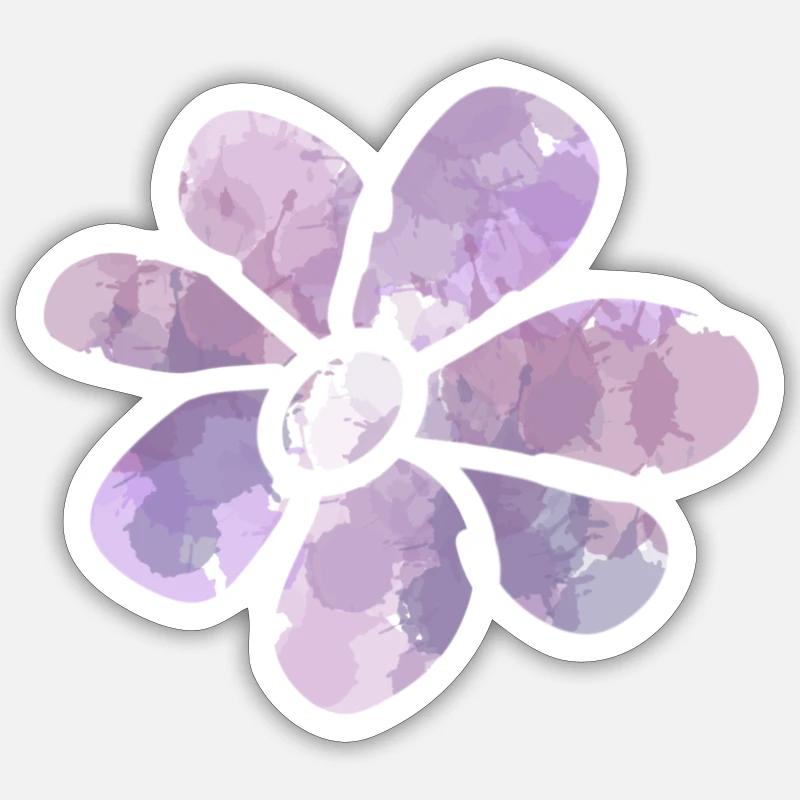 Fleur fleur - Sticker taille S (10 x 10 cm) - blanc mat