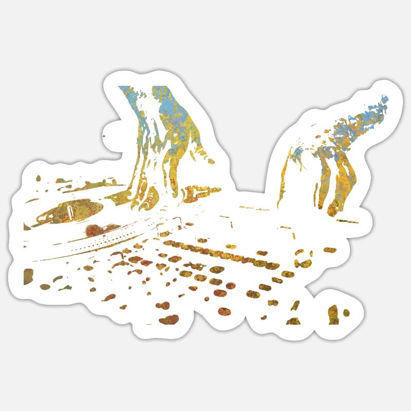 DJ Controller Musique électronique - Sticker taille S (10 x 10 cm) - blanc mat