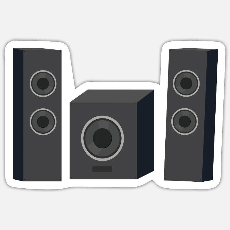 Speaker Speakers - Sticker size S (10 x 10 cm) - white matte