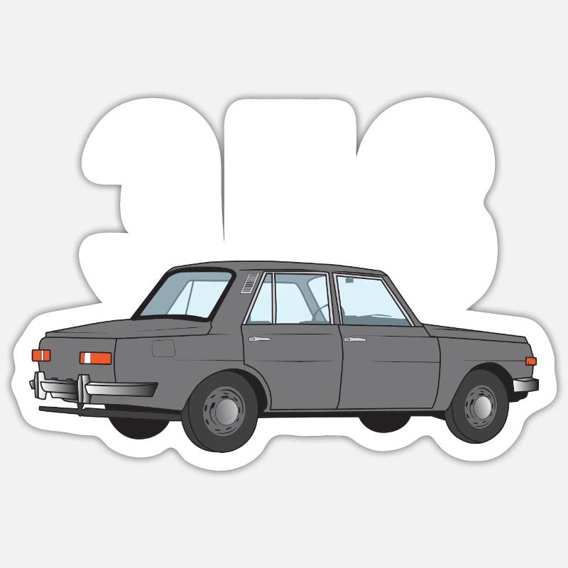 353 grau - Sticker Größe S (10 x 10 cm) - Mattweiß