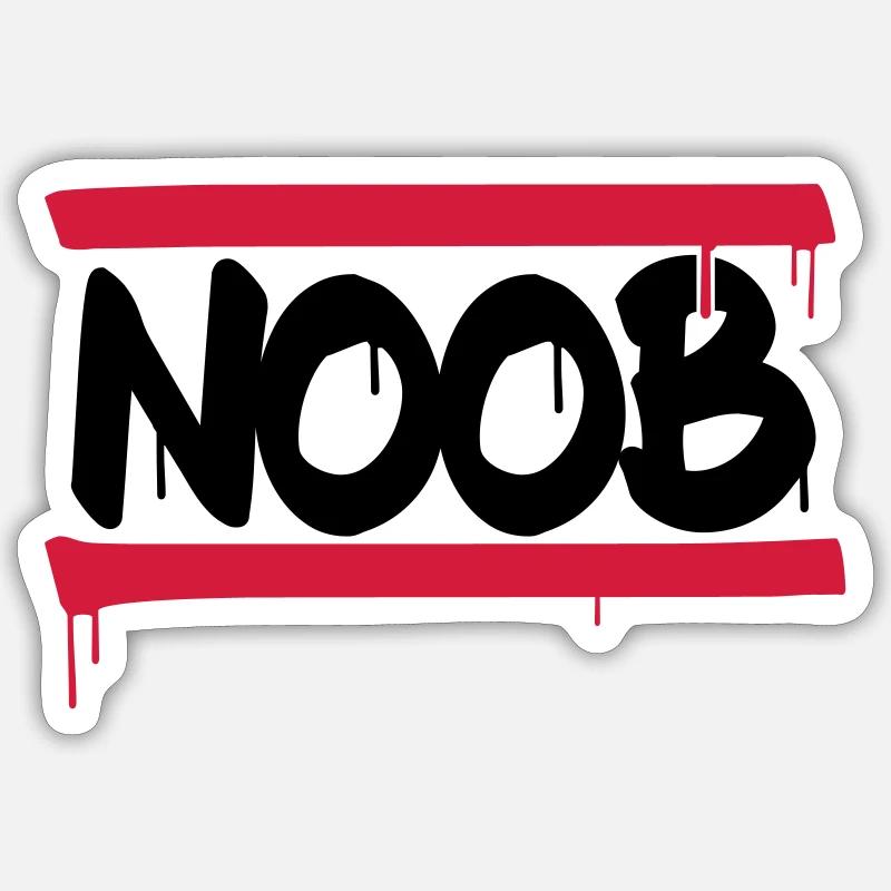 Noob - Sticker size S (10 x 10 cm) - white matte