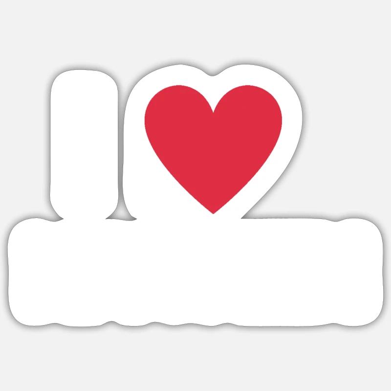 Ich liebe Kacken - Sticker Größe S (10 x 10 cm) - Mattweiß