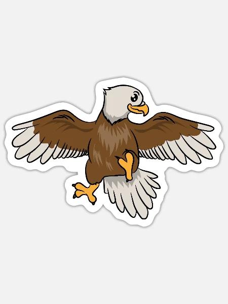 Eagle Kids by The Manzanita`s - Sticker Größe S (10 x 10 cm) - Mattweiß