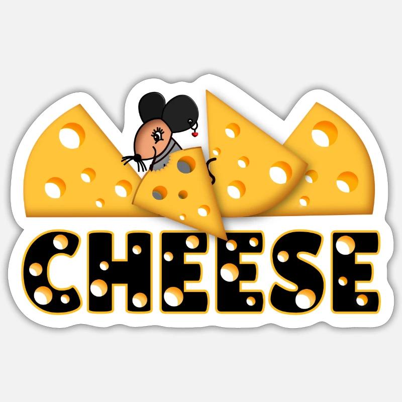 Cheese - Sticker size S (10 x 10 cm) - white matte