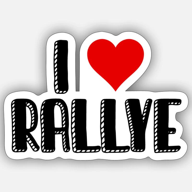 Rallye - Sticker Größe S (10 x 10 cm) - Mattweiß
