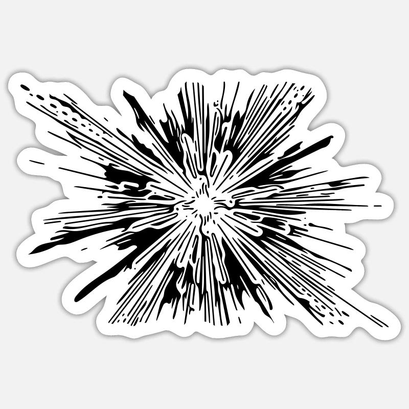 Vector Splash Explosion - Sticker Größe S (10 x 10 cm) - Mattweiß