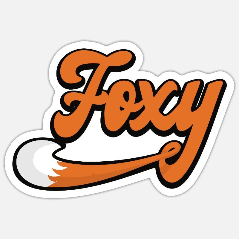 Foxy - Sticker Größe S (10 x 10 cm) - Mattweiß