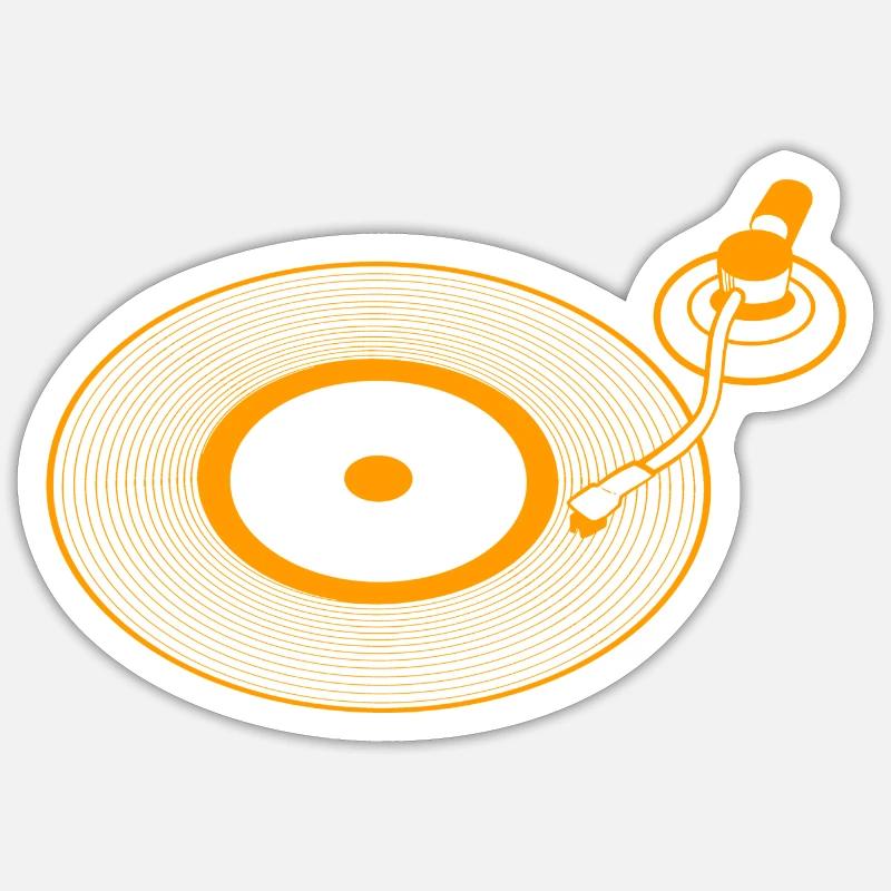 Record Record Record Player - Sticker size S (10 x 10 cm) - white matte