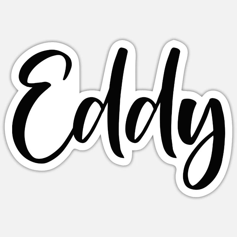 Eddy - Sticker Größe S (10 x 10 cm) - Mattweiß