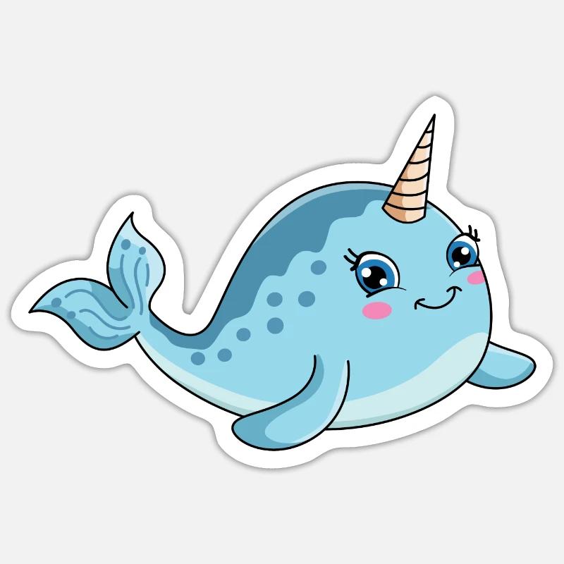 narval Sticker taille S (10 x 10 cm)