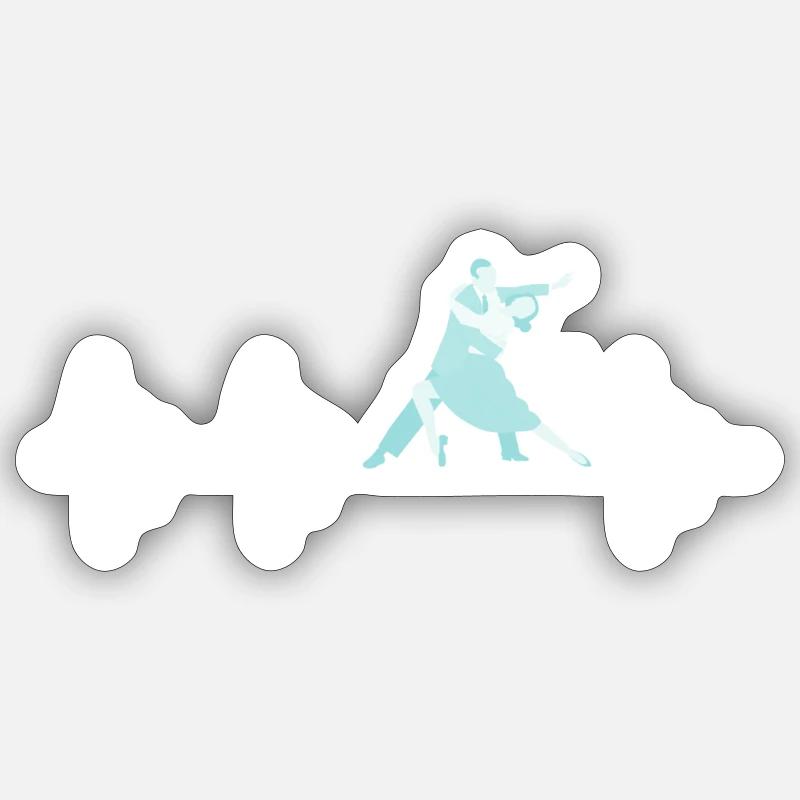 Dancing Heartbeat Dancing Dancer Salsa Sticker size S (10 x 10 cm)