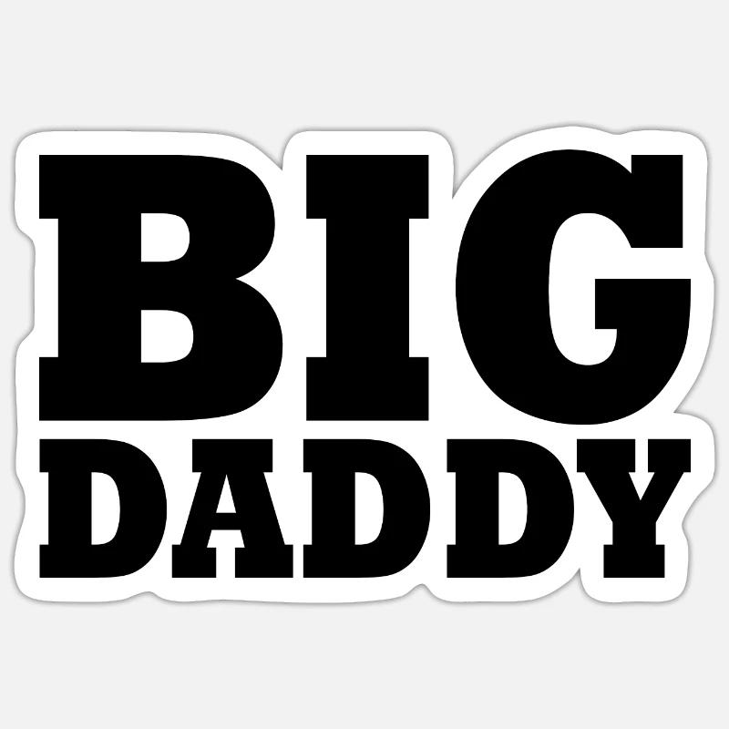 BIG DADDY - Sticker size S (10 x 10 cm) - white matte
