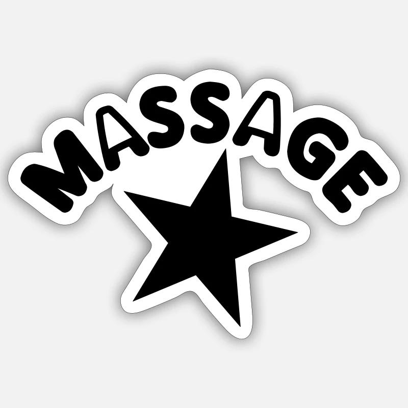 Round logo massage Sticker taille S (10 x 10 cm)