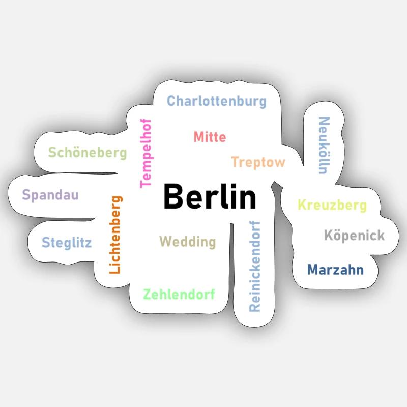 Berlin - Sticker Größe S (10 x 10 cm) - Mattweiß