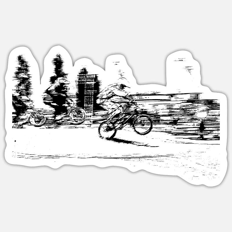 bmx - Sticker taille S (10 x 10 cm) - blanc mat
