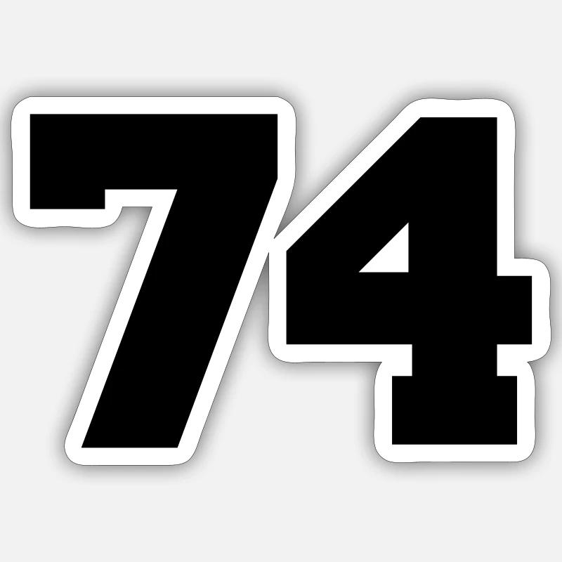 74 - Sticker size S (10 x 10 cm) - white matte