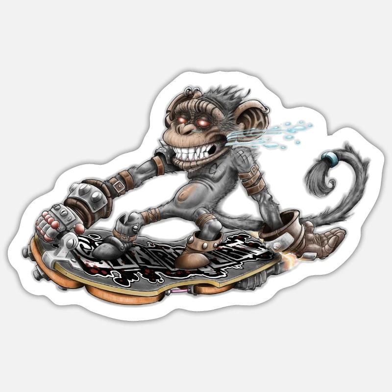 CHARIVARI Monkey Sticker size S (10 x 10 cm)