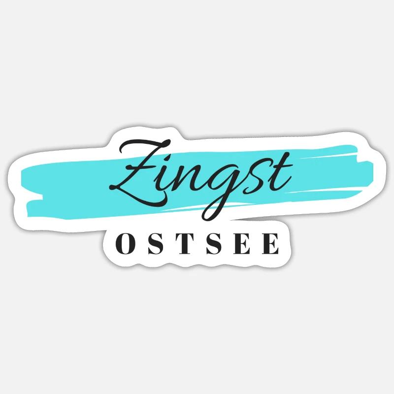 Zingst - Sticker Größe S (10 x 10 cm) - Mattweiß