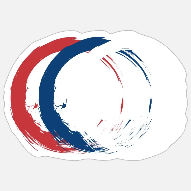 Serbie - Sticker taille S (10 x 10 cm) - blanc mat