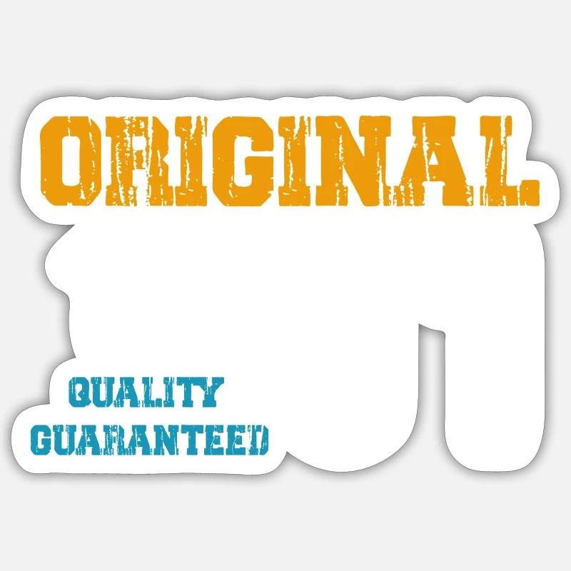 Original 1981 Quality Guaranteed - Sticker Größe S (10 x 10 cm) - Mattweiß