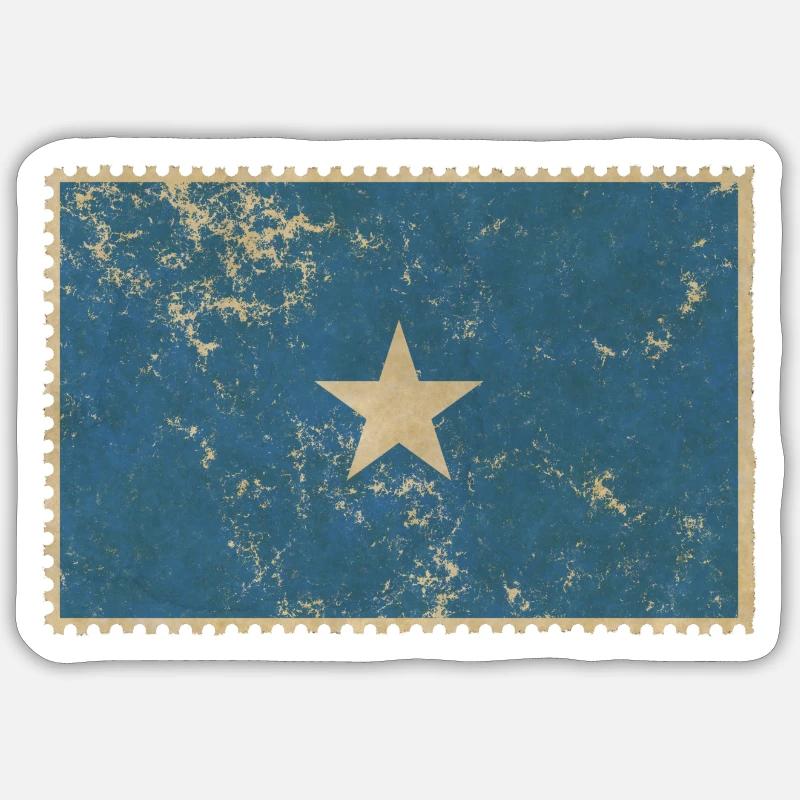 Somalie - Sticker taille S (10 x 10 cm) - blanc mat