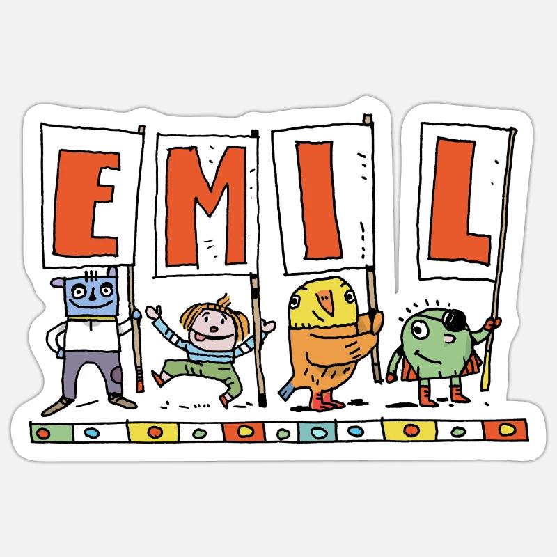 Emil Sticker Größe S (10 x 10 cm)