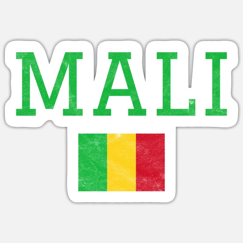 Mali - Sticker Größe S (10 x 10 cm) - Mattweiß
