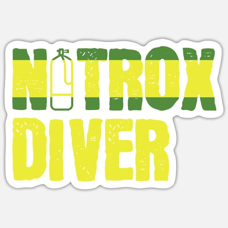 Nitrox Diver Suba Plongée Plongeurs Sticker taille S (10 x 10 cm)