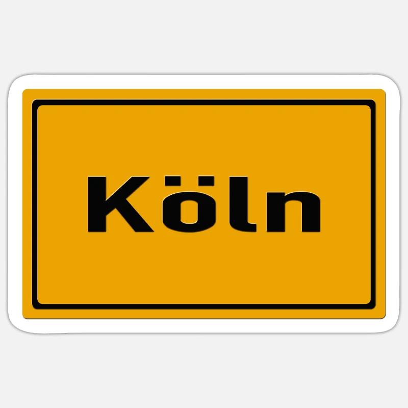 Cologne - Sticker taille S (10 x 10 cm) - blanc mat