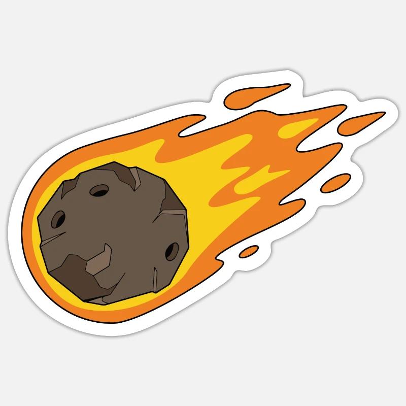 Astéroïde Comète Sticker taille S (10 x 10 cm)