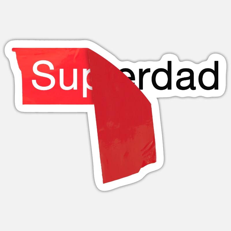 Superdad Daddy Father - Sticker size S (10 x 10 cm) - white matte