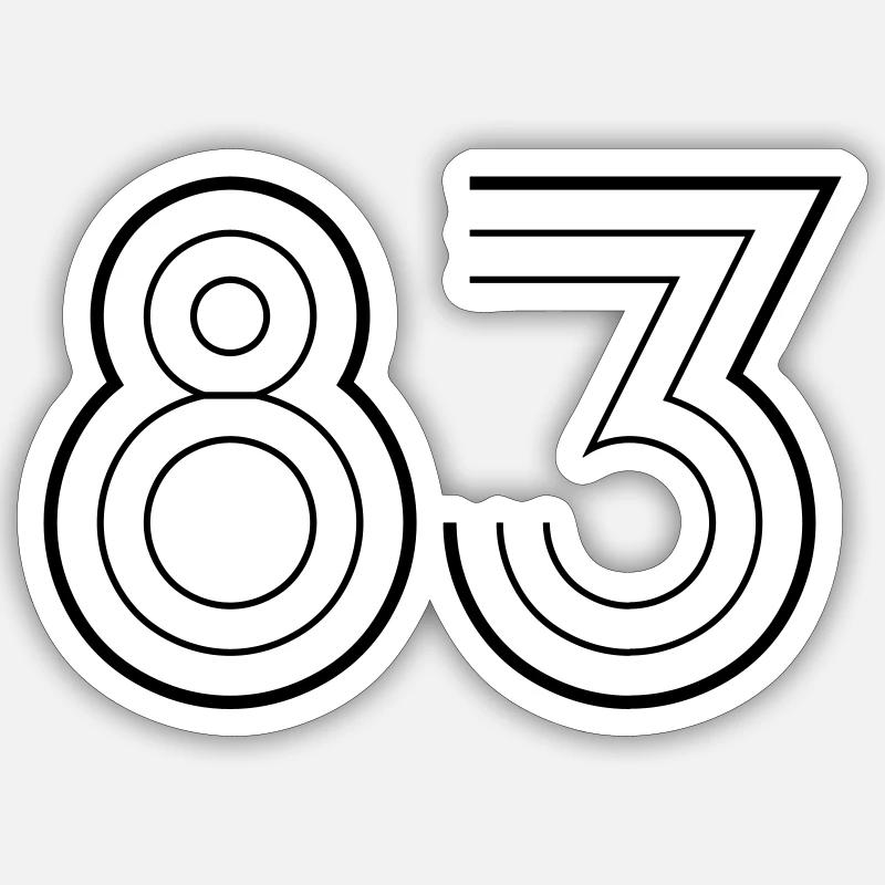 83 - Sticker size S (10 x 10 cm) - white matte