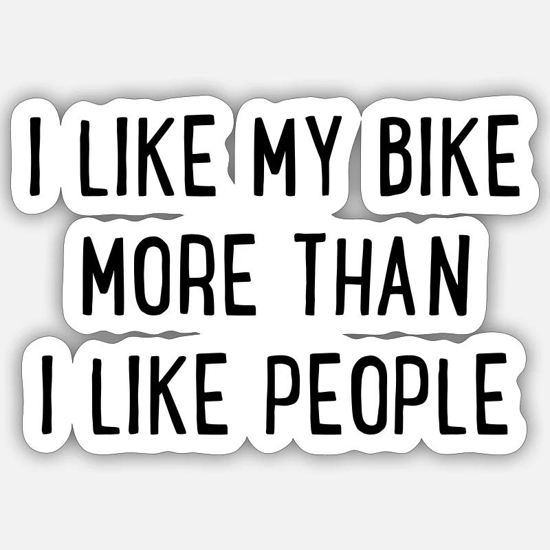 Bicyclette - Sticker taille S (10 x 10 cm) - blanc mat