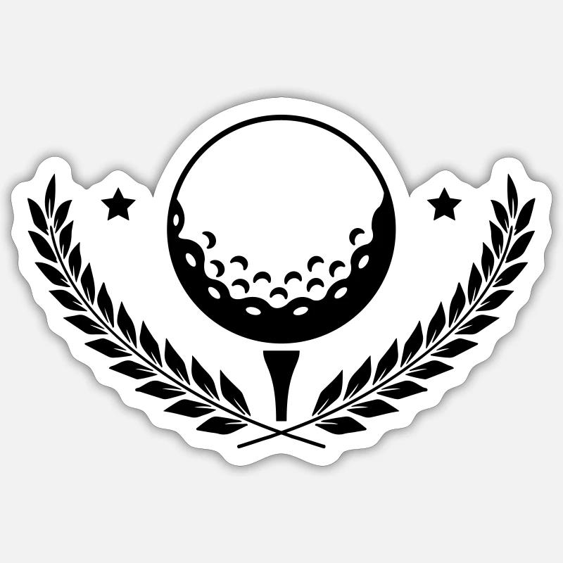 golfe - Sticker taille S (10 x 10 cm) - blanc mat
